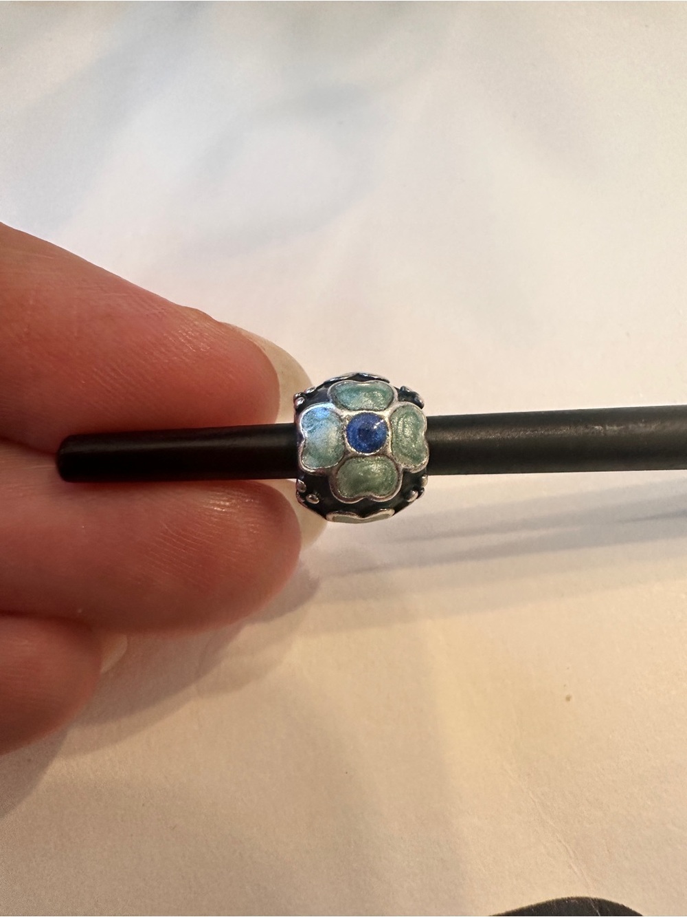 Authentic Pandora flower enamel charm